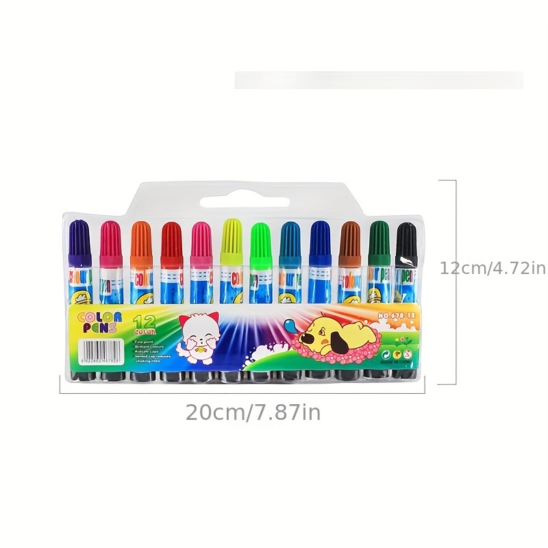 Watercolor Pen Set 12 Color Graffiti Painting Pen Gift Box - Temu