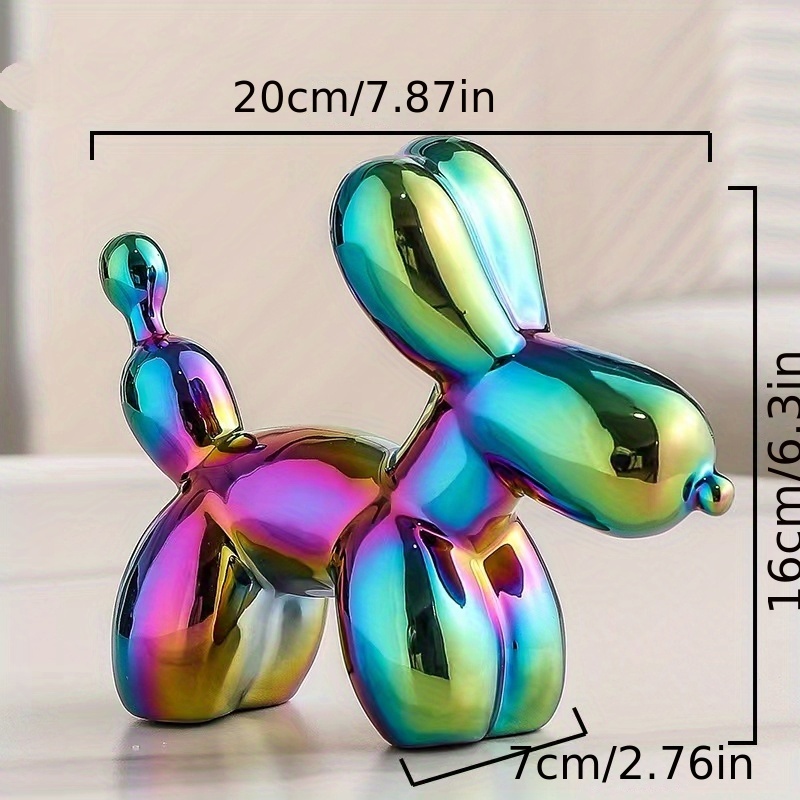 Jelimate Electroplating Dog Mannequin Pet Ornament Colorful Animal