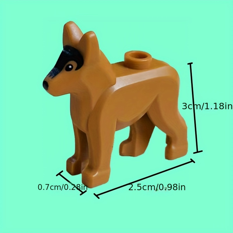 9pcs Mini German Shepherd Dog Building Blocks Set