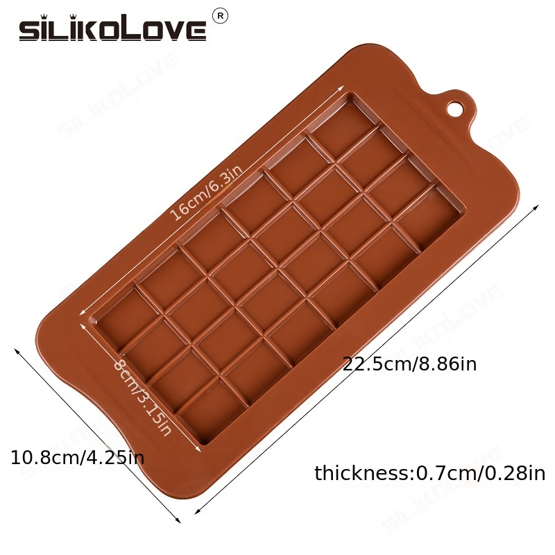 Chocolate Bar Mold 6 Cavity 3d Silicone Mold Heat Resistant - Temu