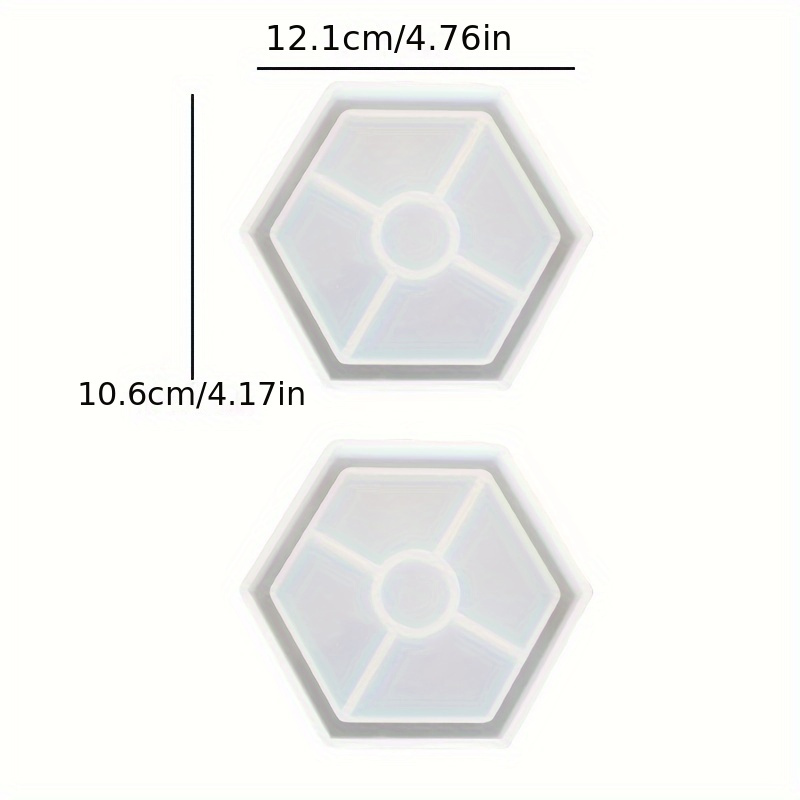 E-shop Silikonform - 2 Stk./Set Untersetzer Silikonform Tischdekoration Zubehör Harzform Epoxidharzform Tablett Silikonform