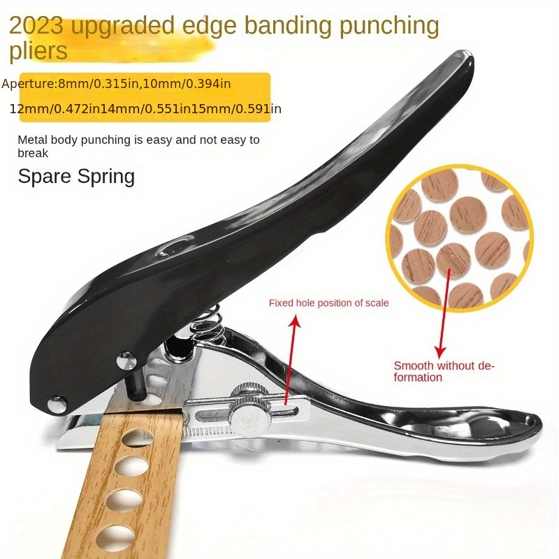 

Hand-held Punching Machine New Edge Banding Punch Flat Bevel Woodworking Punching Pliers Metal Handle Smooth And Not Easy To Break