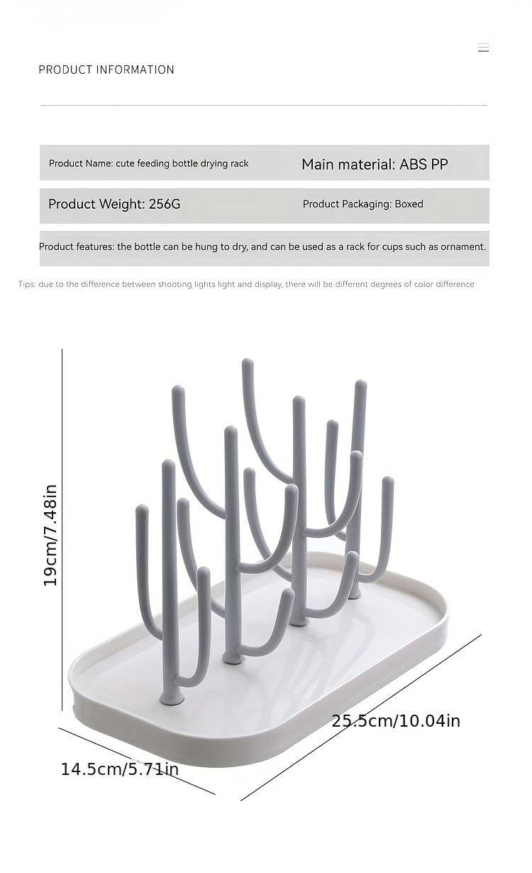 cactus bottle drying rack multifunctional bottle water cup drain rack detachable bottle rack details 2