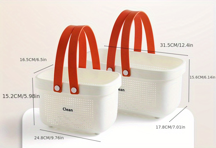 Reinforced Storage Basket Bathroom Toiletries Storage - Temu