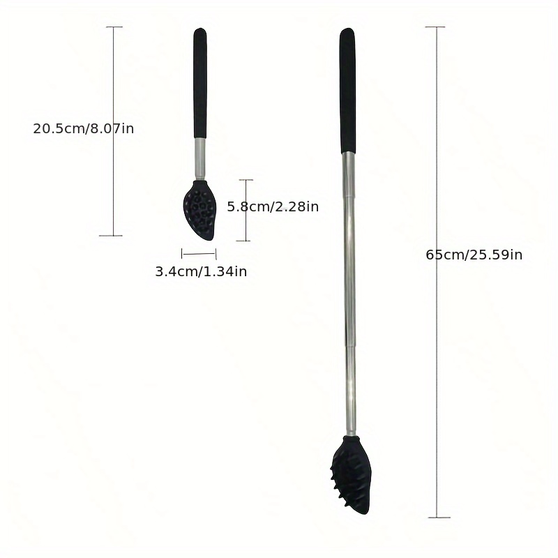 1pc color random retractable back scratcher silicone   scratcher massager kit with retractable back neck head beard suitable for women and men Product details 5
