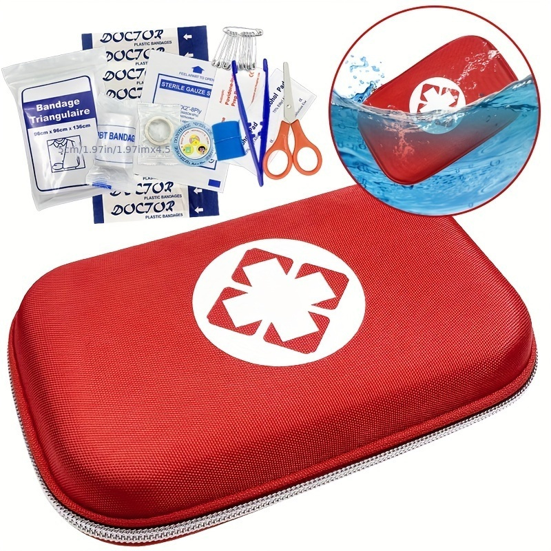 Mini First Aid Kit Water resistant Hard Shell Small Case - Temu