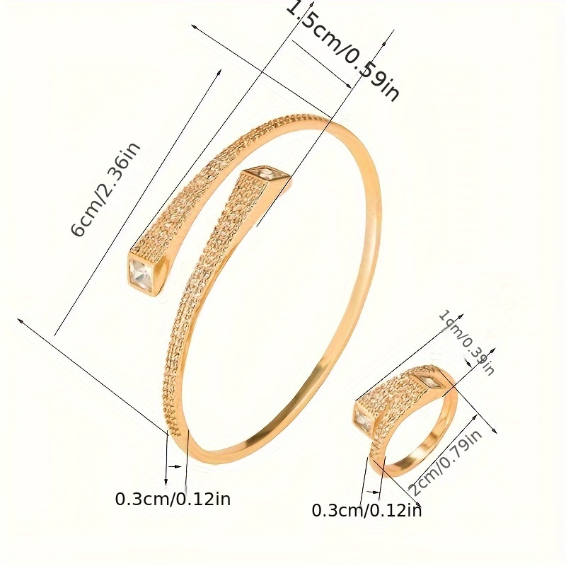 Luxury 18k gold filled bracelet set for men, gold zircon bracelet – Crystal  boutique