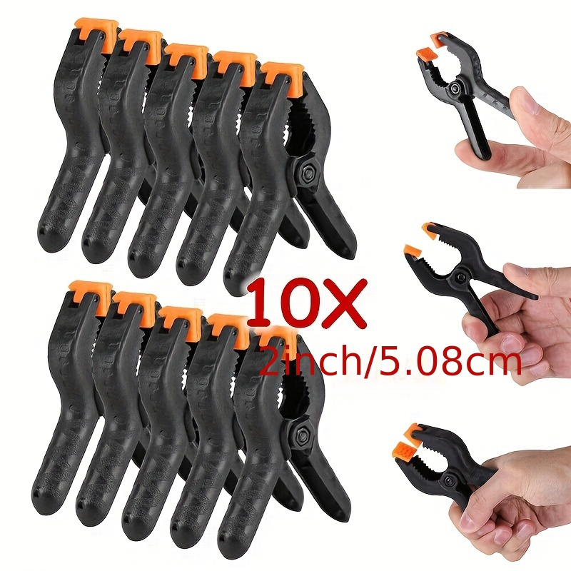 

10pcs 2" Plastic Spring Clamps, For Crafts Or Plastic Clips And Backdrop Clips Clamps For Backdrop Stand, Photography, Home Improvement Diy Tool