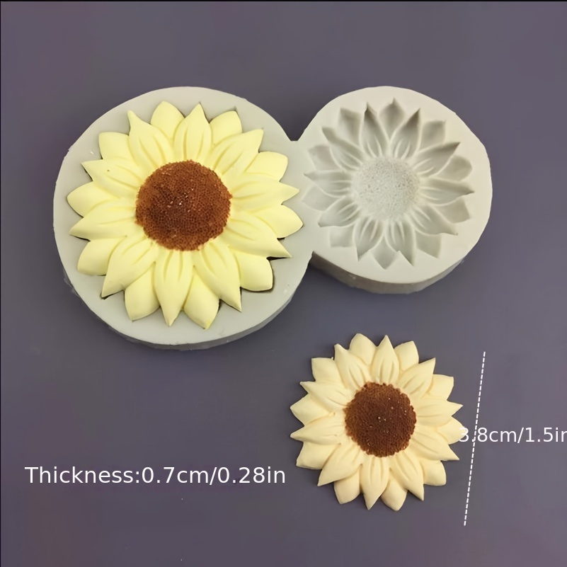 1pc Chrysanthemum Flowers Silicone Molds Sunflower Fondant Baking Mold  Resin Mak