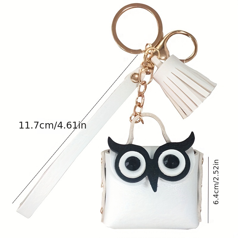 Fashion Leather Owl Coin Purse Key Chain Trendy Car Key Pendant