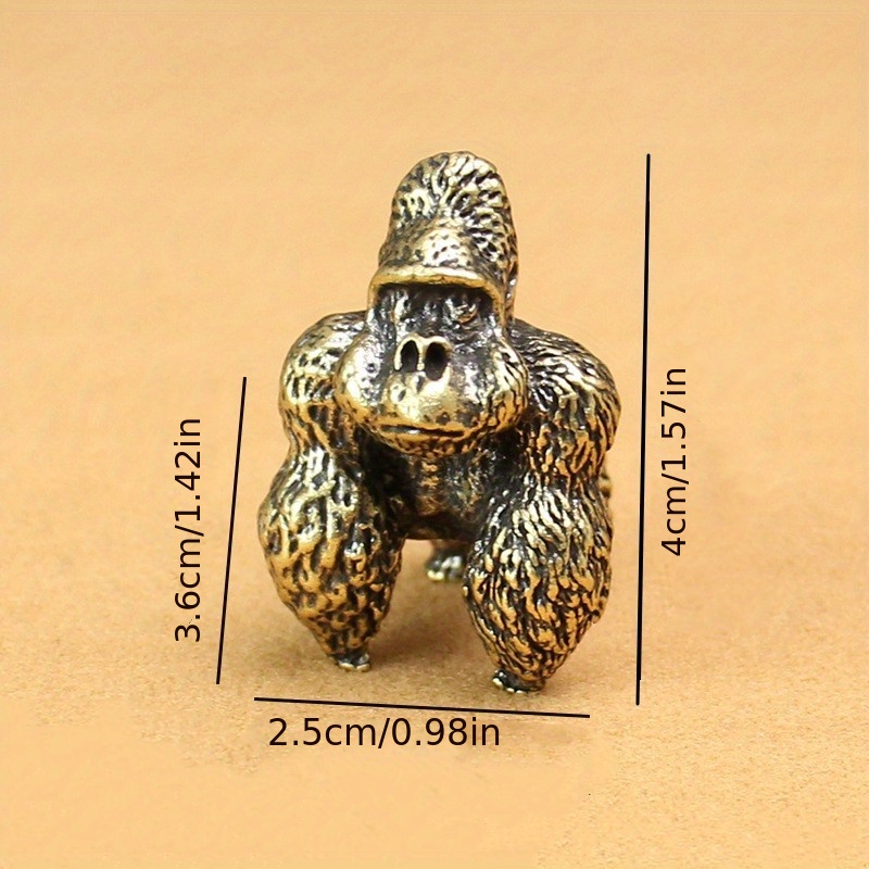 Brass Gorilla Desktop Decoration Monkey Statue Decoration - Temu