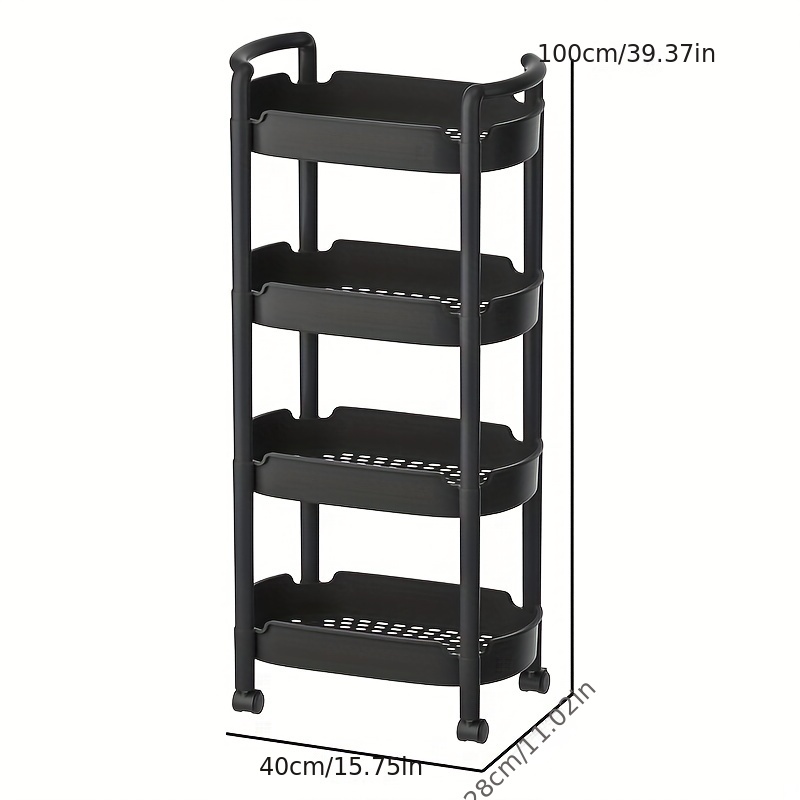 1pc Carrello Portaoggetti Sottile, Scaffale Trolley Piccolo, Scaffale  Portaoggetti Per Montaggio A Pavimento Con Ruote, Carrello Portaoggetti  Mobile Multistrato Adatto Per Camera Da Letto Comodino Bagno Spazio  Ristretto - Temu Italy