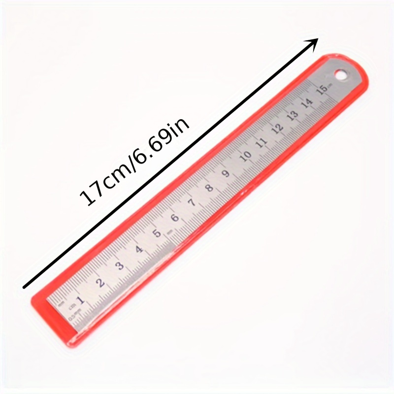 TEMU 1/2/3pcs Stainless Steel Rulers 5.91in 7.87in 11.81in Rulers