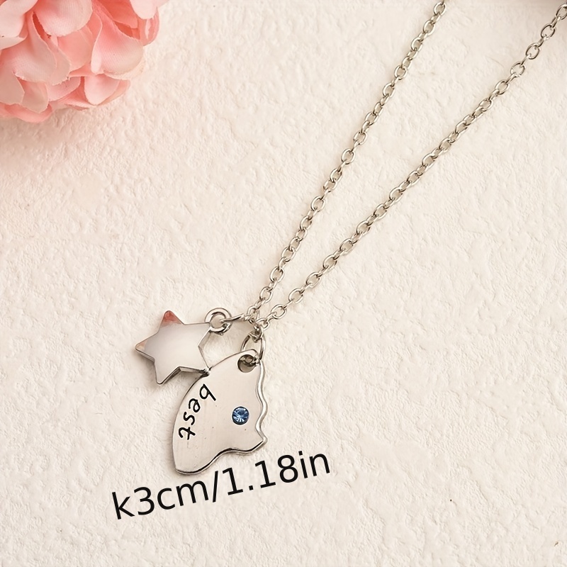 Sun Moon Necklace Amazon Star Necklace Dainty Sun Moon Star BFF