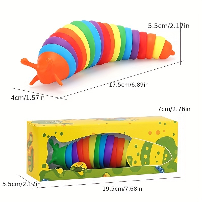 Rainbow Slug Jouet De Décompression Slug Wriggling Caterpillar