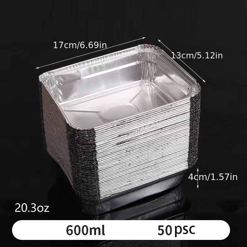 Rectangular Tinfoil Tray, Bbq Special Thickened Bowl, Takeaway Commercial,  Baking Disposable Aluminum Foil Packaging Box - Temu Israel