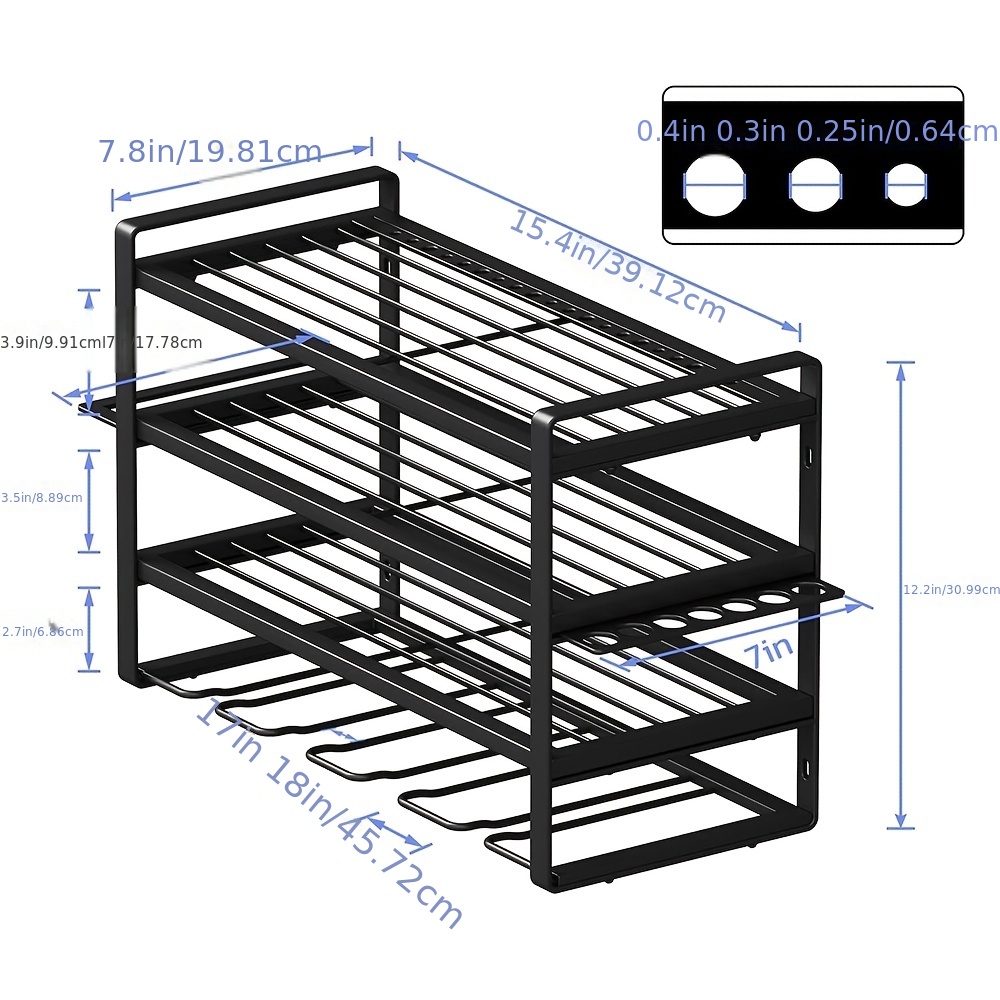 1 Soporte Herramientas Metal Montado En Pared Estante - Temu