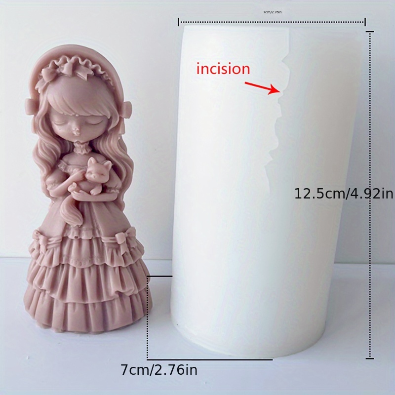 Unique Candle Molds Body Resin Mold DIY Craft Molds Portrait Silicone Mold  Cartoon Little Girls Doll Girl Shape Portrait Candle - AliExpress