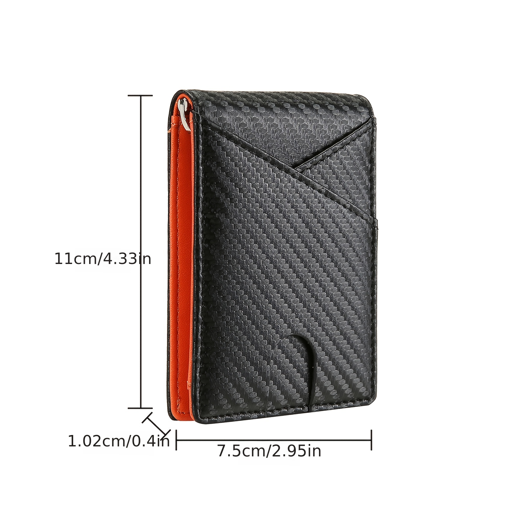 Rfid Blocking Cowhide Leather Bifold Wallet For Men With 2 Id Windows Black  Carbon Fiber - Temu