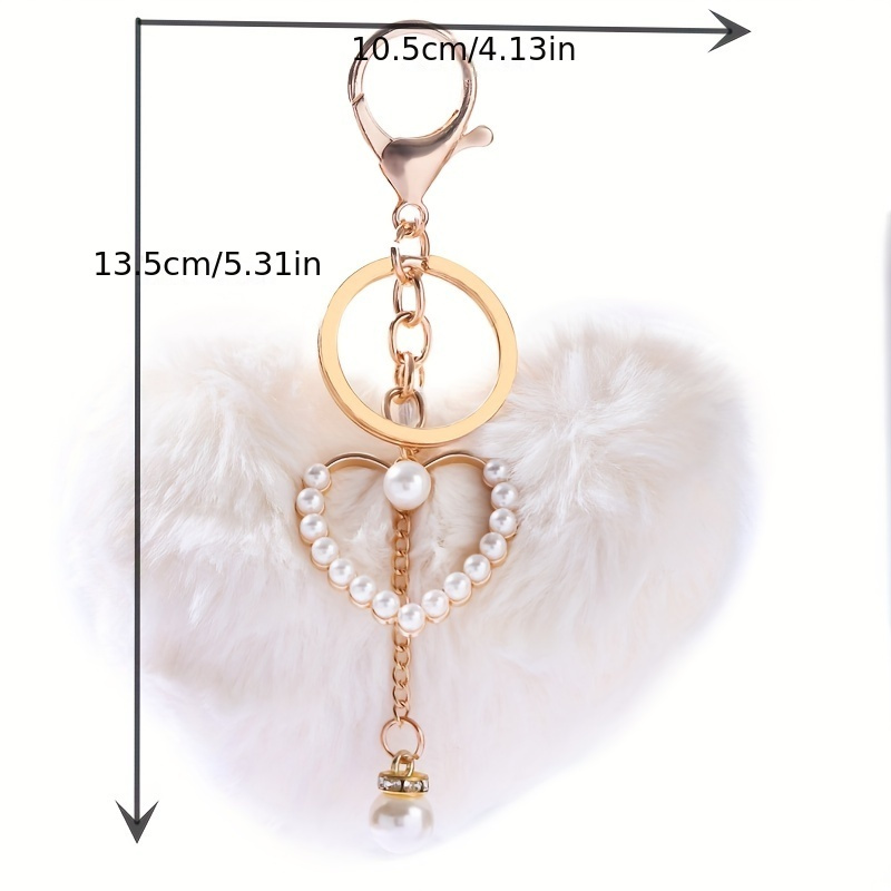 NXQXN Women's Cute Pom Pom Keychain Bag Charms