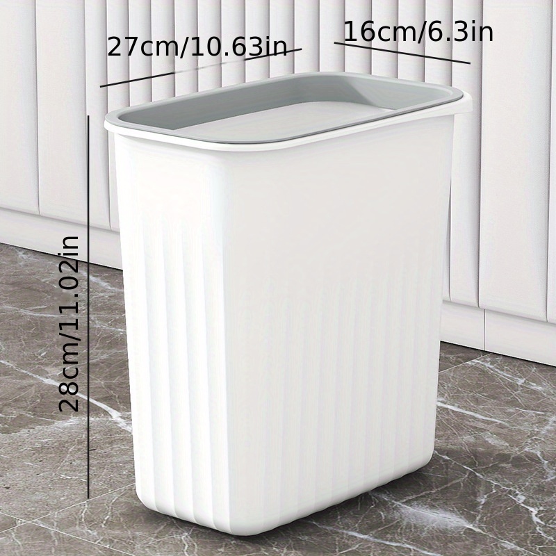 Large Capacity Lidless Trash Can for Home Office