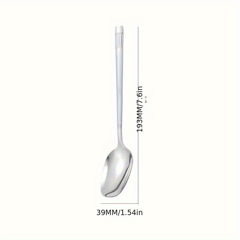 304 Stainless Steel Thickened Soup Spoon Flat Bottom Large