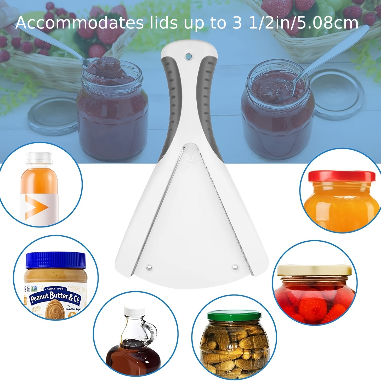 Jar Opener  Under Cabinet Jar Lid & Bottle Opener - Opens Any Size Jar -  Perfect for Seniors with Arthritis