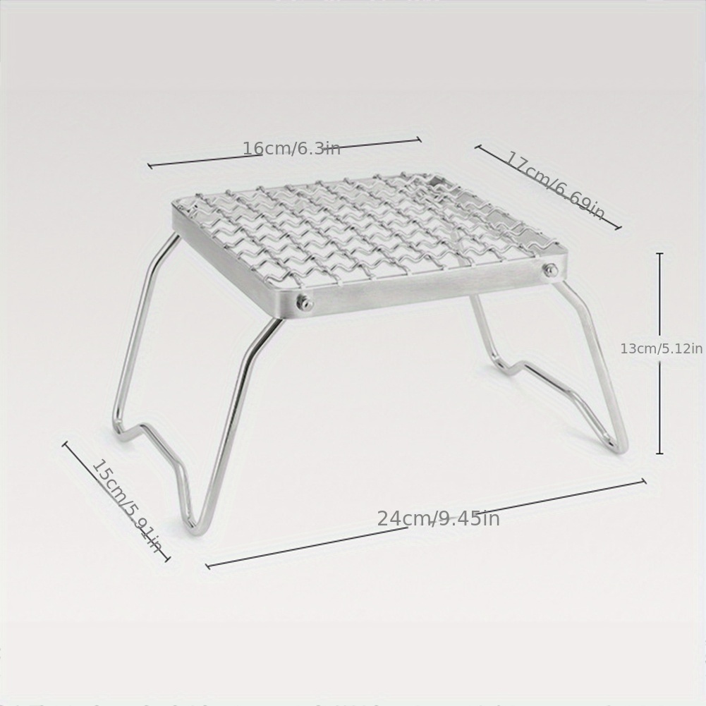 FYOBOT Portable Folding Campfire Grill - Stainless Steel Cooking Grate For Stove & Fire Pit