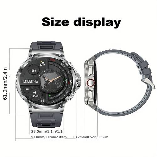 mens outdoor sports smartwatch with high definition screen wireless communication with 710mah high quality speaker sports data tracking sleep monitoring dynamic dial image wireless phone answering message notification music control