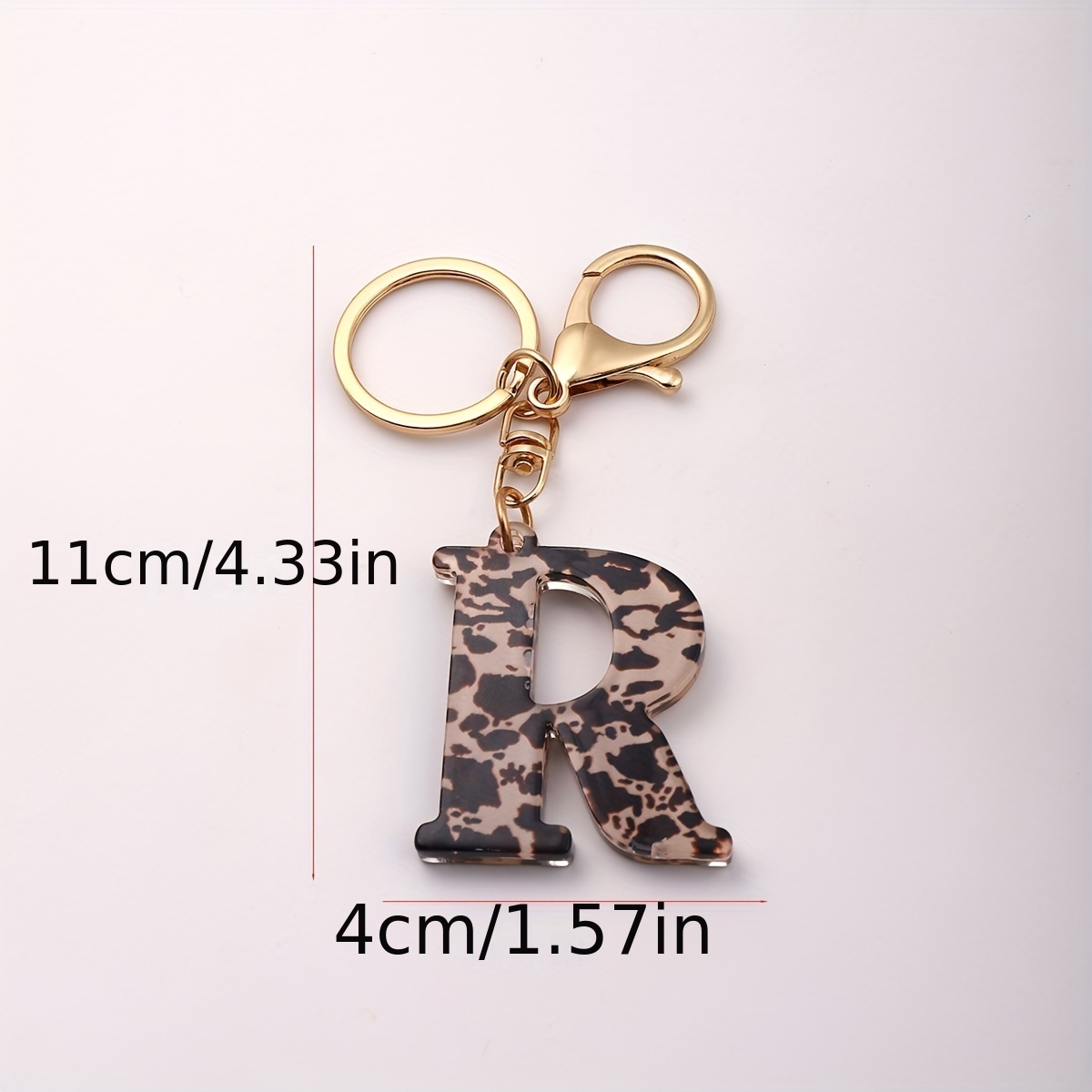 Animal Print Initial Keychains/Bag Charms A