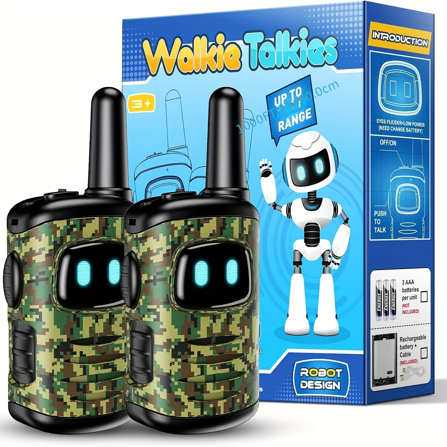 TEMU Walkie Talkies For Kids, Exssary Toys For Boys Girls 3-12 Walkie Talkie Gifts Outdoor Toys Christmas Birthday Gifts Kids Camping Military Army