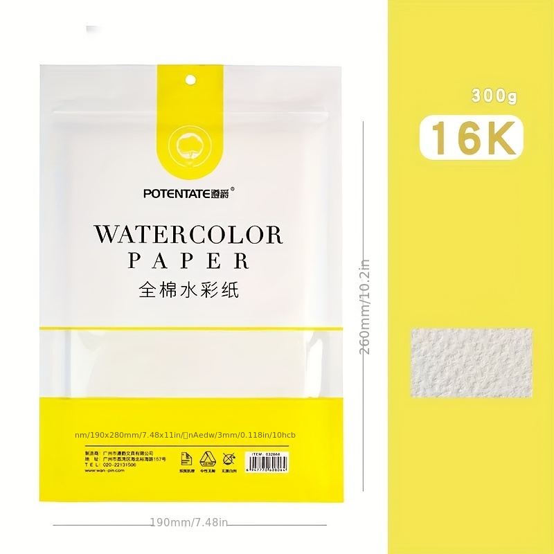 100% Cotton Watercolor Paper /bag The Watercolor Paper In - Temu