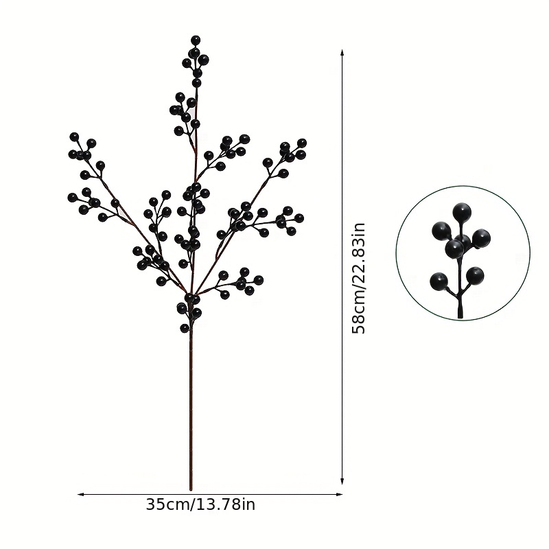 Artificial Berry Stems Christmas Holly Berry Branches Fake - Temu