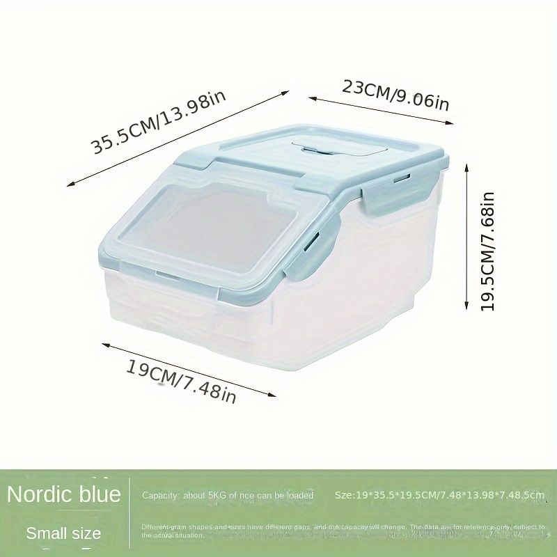 1pc Blue Pet Food Storage Container Sealed & Moisture-Proof With Vacuum  Storage Dry Agent, Large Capacity, Suitable For Storing Pet Food