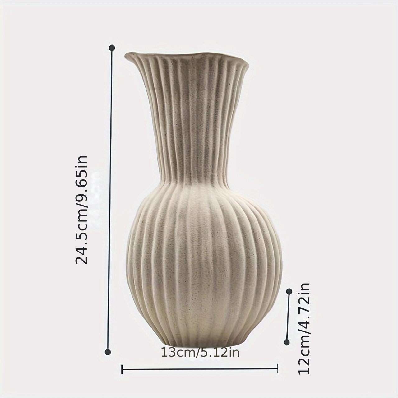 Image of Ripple Striped Vase, Suitable For Bedroom Living Room Dining Table Balcony Etc. Dried Flower Hydroponic Dual-use Fashion Vase