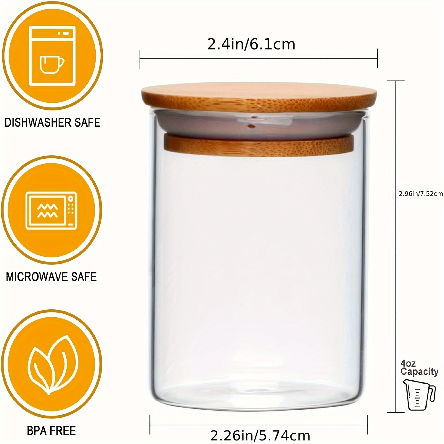 Glass Spice Jars Lids Clear Glass Seasoning Container Labels Temu New