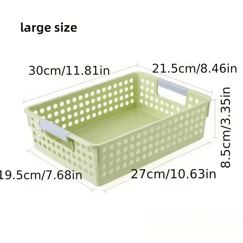 Colorful Thick Rectangular Plastic Basket, Sturdy And Durable Basket, Small  Items Organizer, Bathroom Lotion Holder, Living Room Snacks Sundries  Organizer, Home Essential - Temu