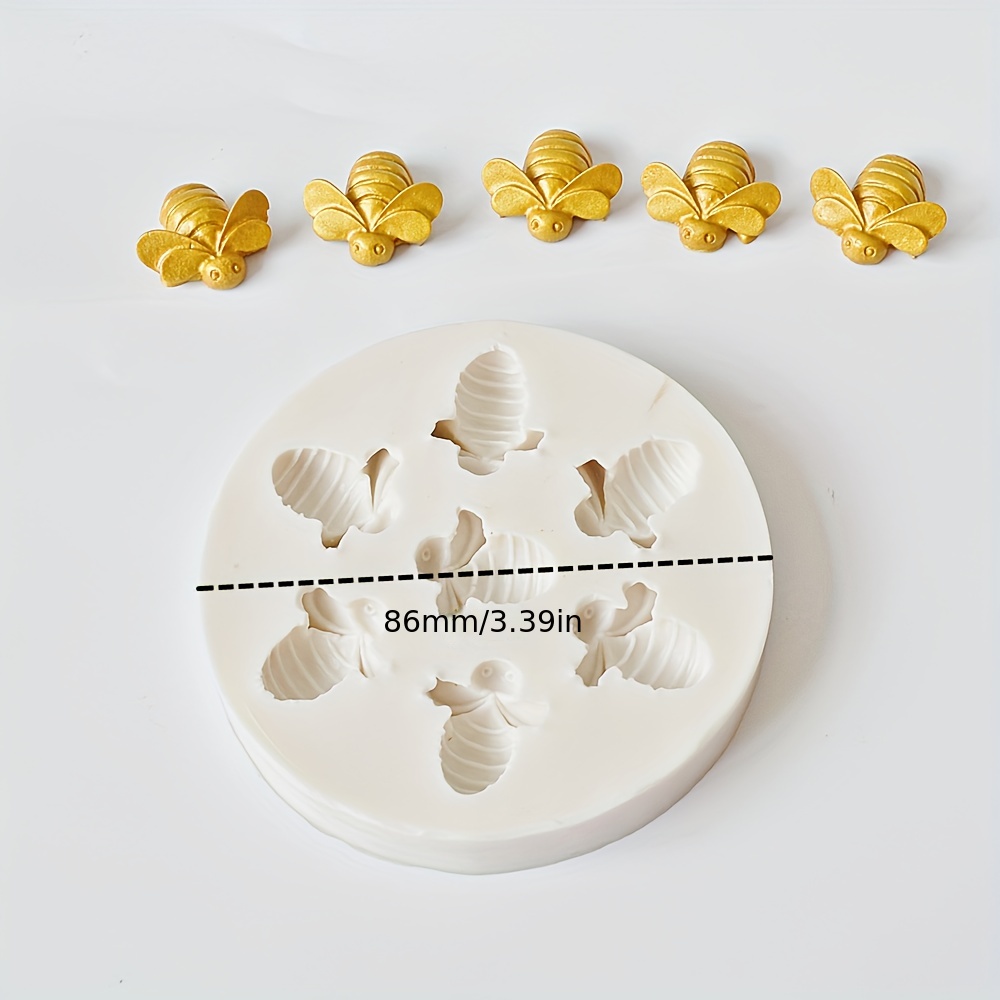 1pc, Honeycomb Bee Chocolate Mold, 3D Silicone Mold, Honey Bee Daisy Flower  Candy Mold, Fondant Mold, Baking Tools, Kitchen Gadgets, Kitchen Accessori