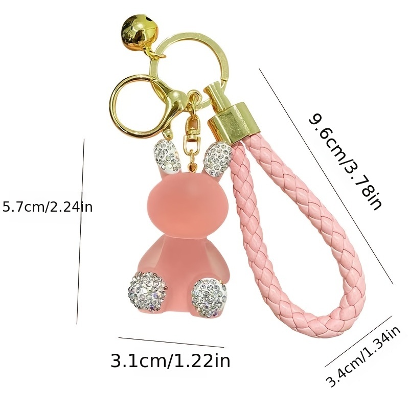 Designer Mouse Diamond Puppy Keychain Fashionable Accessory For