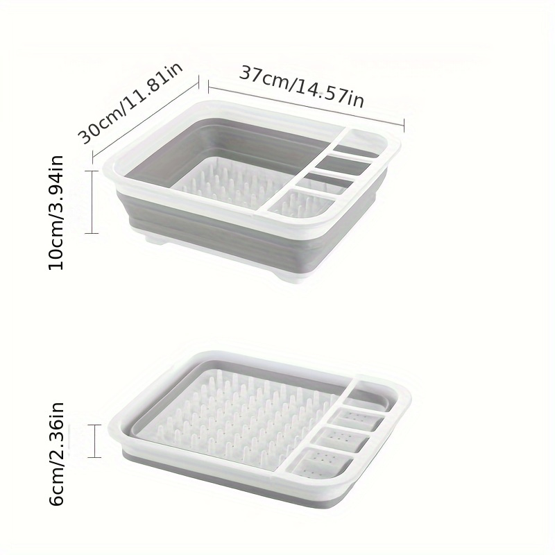 Small Dish Rack Drain Board w/ Tray great for RV Camping Tiny