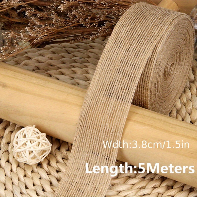 2M/Roll Natural Vintage Jute Ribbon Bow Crafts Sewing DIY Wedding Jute  Burlap Fabric Gift Wrapping Party Christmas Home Decor - AliExpress