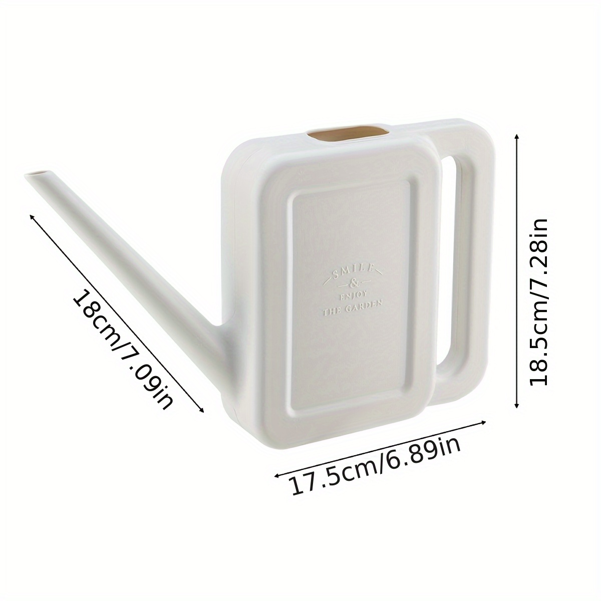 Image of 1l Minimalist Gardening Watering Can, Aesthetically Square Body In Solid Color, A Thickened High-quality Material