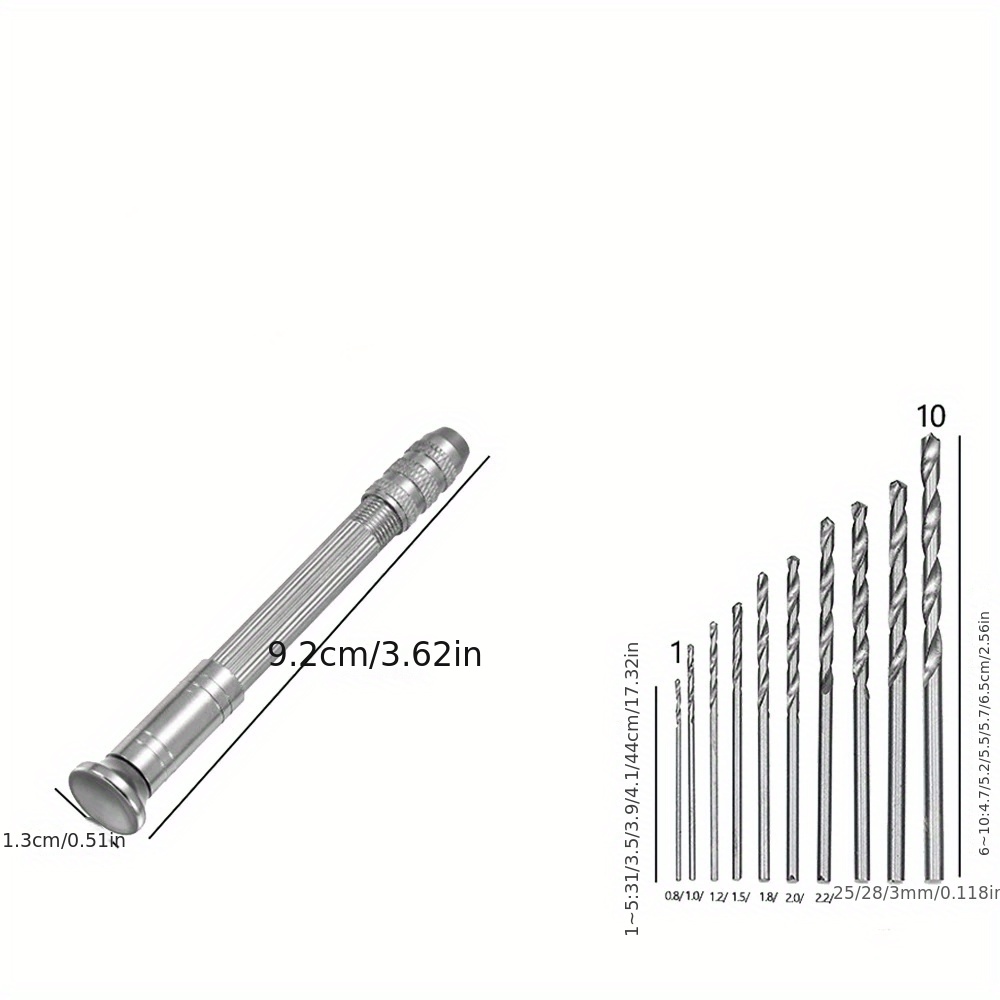 Metal Hand Drill Equipments UV Resin Epoxy Mold Tools 0.8mm