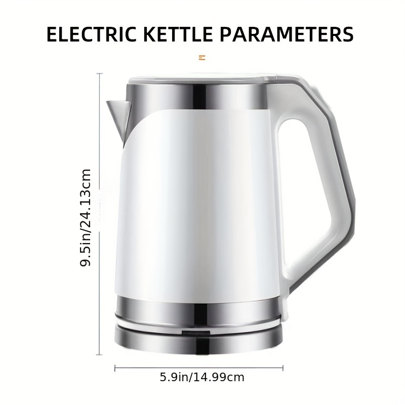 Electric Tea Kettle For Boiling Water, Stainless Steel Double Wall, 2.0  Liter 110v Hot Water Boiler With Auto Shut-off & Boil-dry Protection, Hot  Water Boiler - Temu