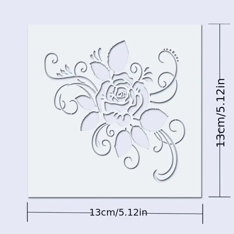 1pc Rose Flower Stencils For Painting On Wood Large Sunflower Painting Stencil Template Summer Butterflies Bird Rose Leaf Reusable Stencils DIY For Cake Painting Graffiti Wall Decor