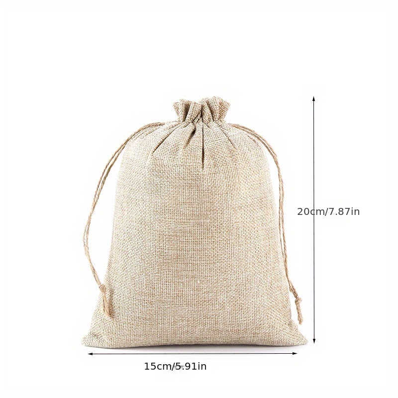 Retro Hemp Jewelry Bags Drawstring Pouches Jewelry Bags For - Temu