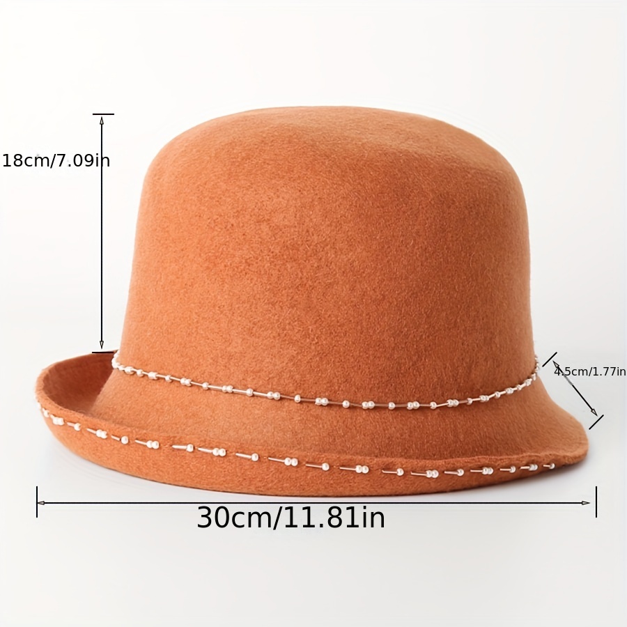 Vintage Elegant Wool Fedoras Solid Color French Style - Temu