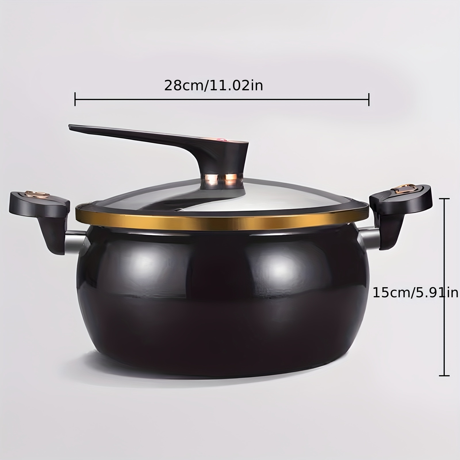 large capacity soup pot with a twist lock handle for quick cooking non stick pot 8 45qt multi function cooking pot gas stove   and induction cooker universal stew pot for homes restaurants hotels   stores 1