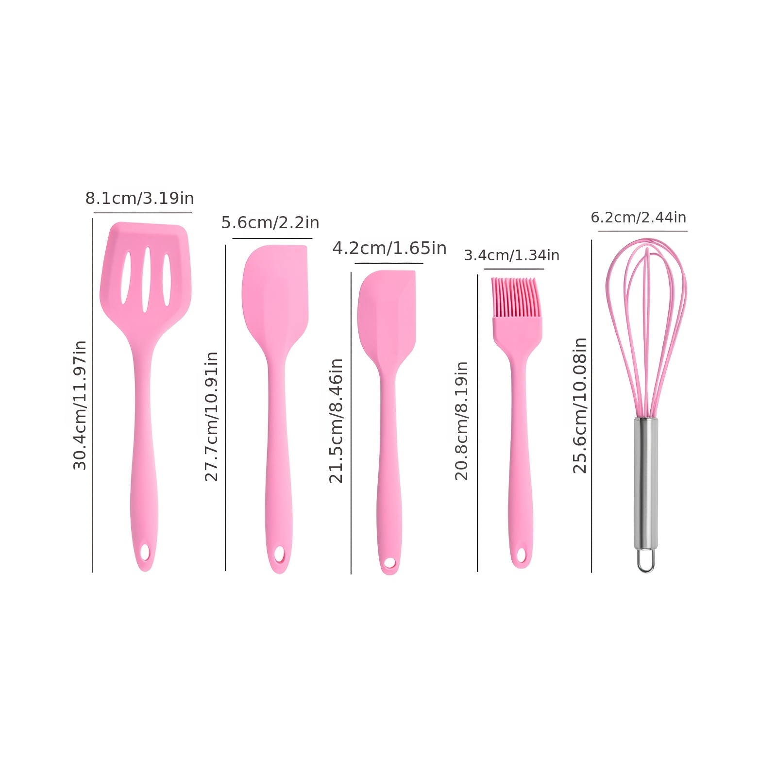 5pcs/set Cute Humanoid Silicone Baking Gadgets Kitchen Utensils Set Oil  Brush/scraper/egg Beater/spoon/measuring Spoon Aesthetic Room Decor Art  Suppli