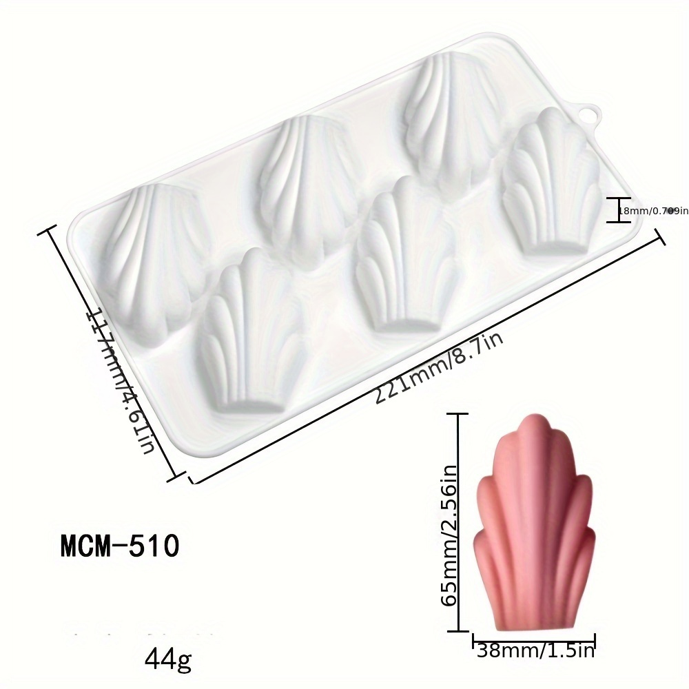 6-in-1 Madeleine Mousse Molds Chocolate Silicone Cake Mold Chocolate Baking Tools Diy Mold